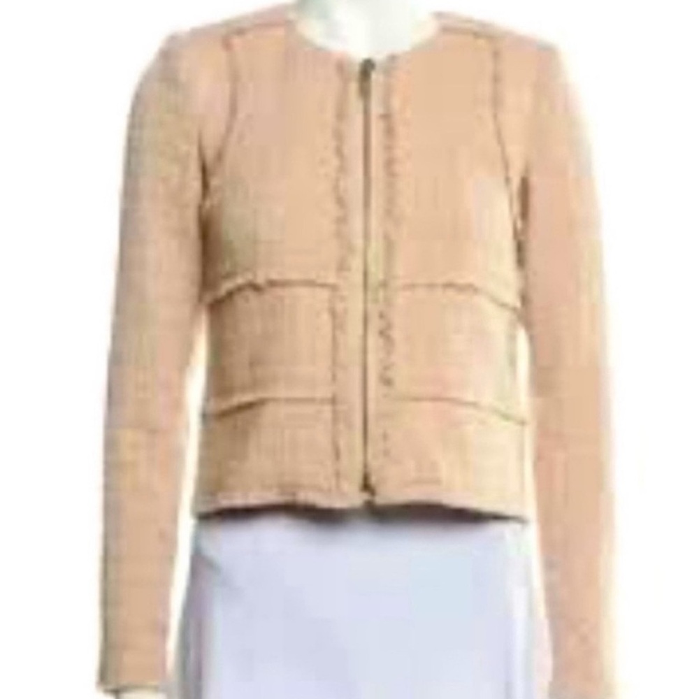 Rebecca Taylor Tweed Zip Up Blazer - Picture 15 of 16